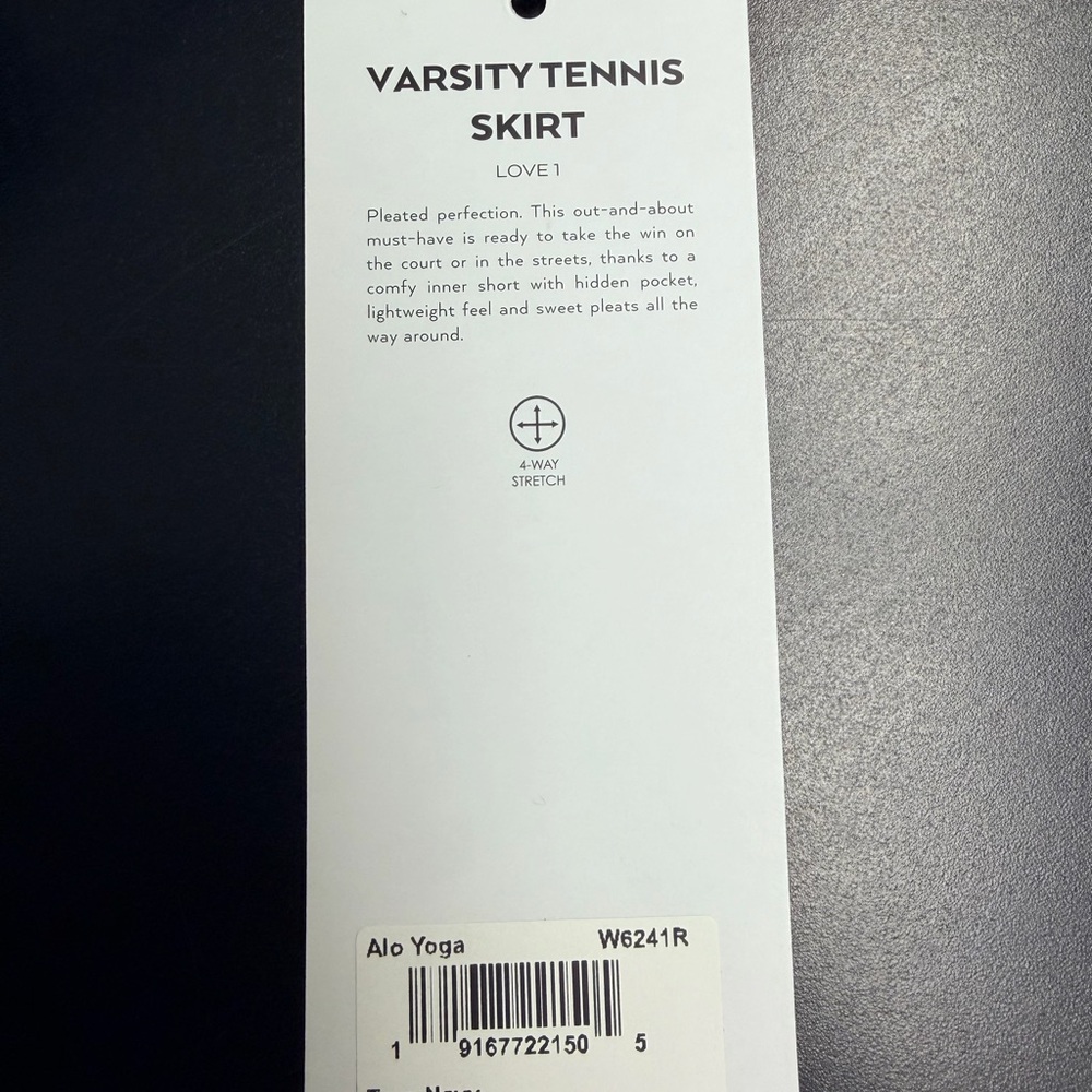 ALO Yoga Varsity Tennis Skirt in Navy - Picture 6 of 6